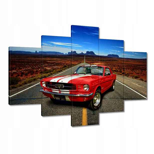 Obrazy 150x105 Červený Ford Mustang Usa