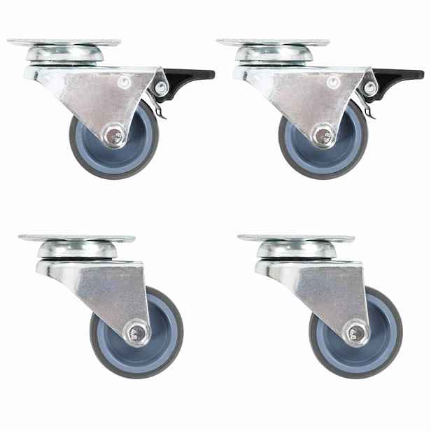 vidaXL Dvojitá otočná kolečka 4 ks 50 mm