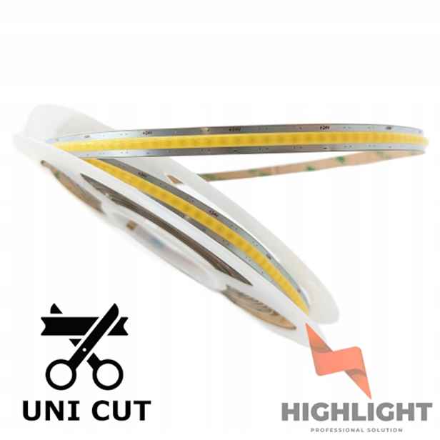 5 m Led pásek Cob Uni-CUT 24V 10W 528 LED/m Bílý Neutrální 4000K Neonový pásek