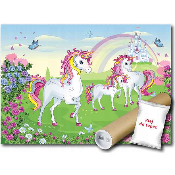 Vinylová fototapeta Jednorožec duha 152x104