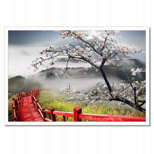 Plakáty v rámu 60x40 Červený most v Japonsku