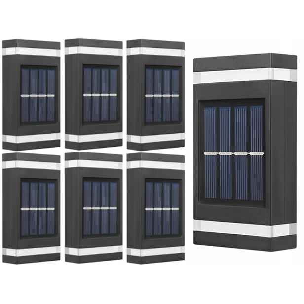 7 x Venkovní solární Led lampa Světlo Nástěnné svítidlo se senzorem soumraku