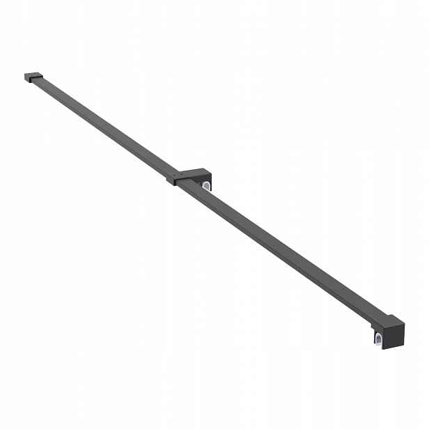 Držák Do Kabiny Kolmý, Nastavitelný 30-120 CM Pro Sklo 6-8 MM, Černý