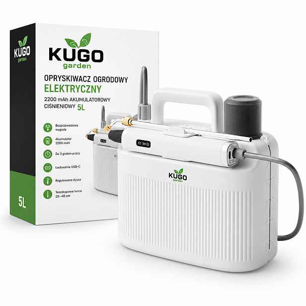 Elektrický zahradní postřikovač 2200 Mah Akumulátorový tlakový 5 l