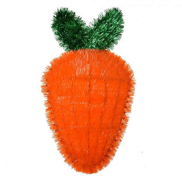 Oranžová nástěnná plastová dekorace mrkev - 20*3*37 cm Clayre & Eef