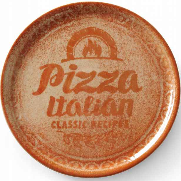 Porcelánový talíř na pizzu Recipe Collection Brick Red 33 cm, sada 6 ks