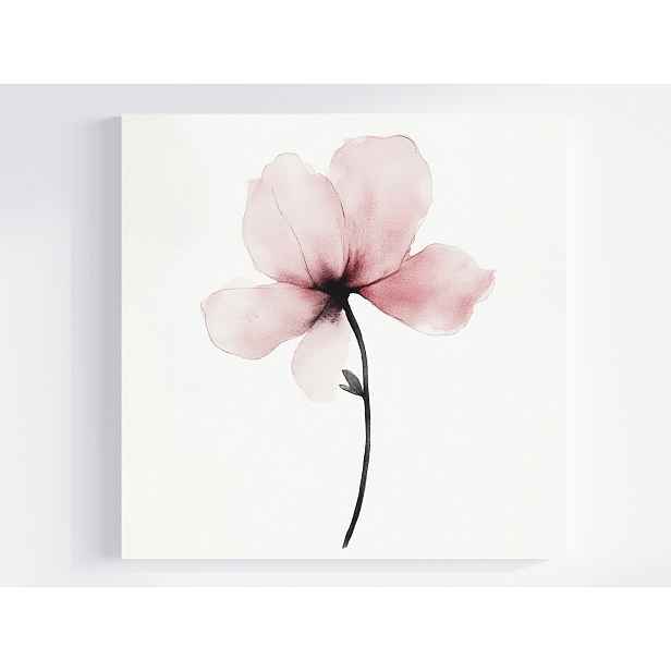 Obraz Na Plátně Canvas Akvarel Příroda Zahrada Květ Růžová Magnolie 50x50