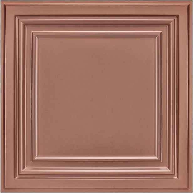 Stropní kazetové dlaždice Panely 3D 60x60 cm 12 kusů 4,39 m2 Barva Měděná