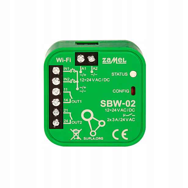 Zamel 2-kanálový Wifi bránový ovladač Supla SBW-02