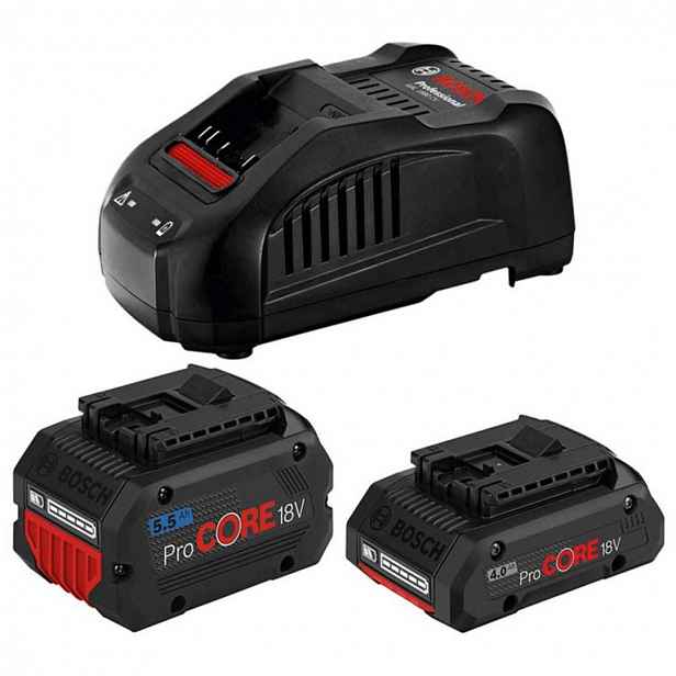 Bosch - Sada 8A nabíječky, 1x aku 18 V ProCORE 4,0 Ah a 1x aku 18 V ProCORE 5,5 Ah 1600A0214A