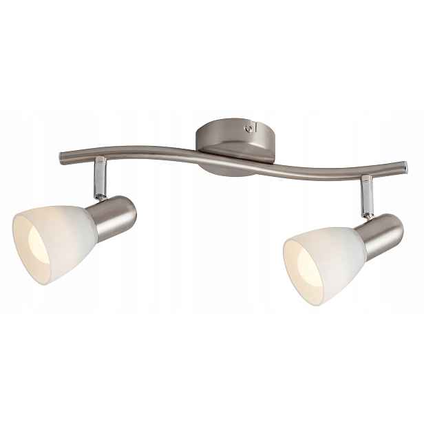 Rabalux nástěnný a stropní reflektor chrom satén/bílá E14 2x40W