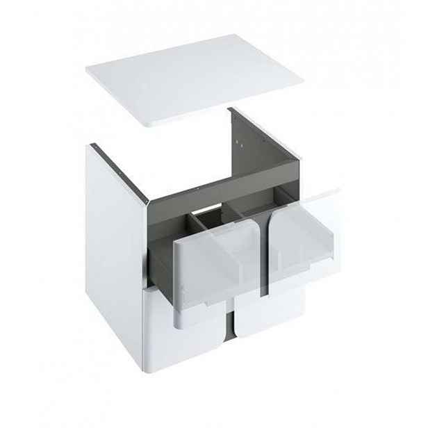 Ravak Balance - Deska pod umyvadlo 60x47x2 cm, lesklá bílá X000001370