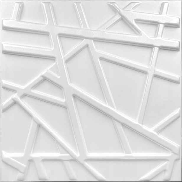 3D panely 50x50 cm 12 kusů Geometrický vzor pro malování Art3d