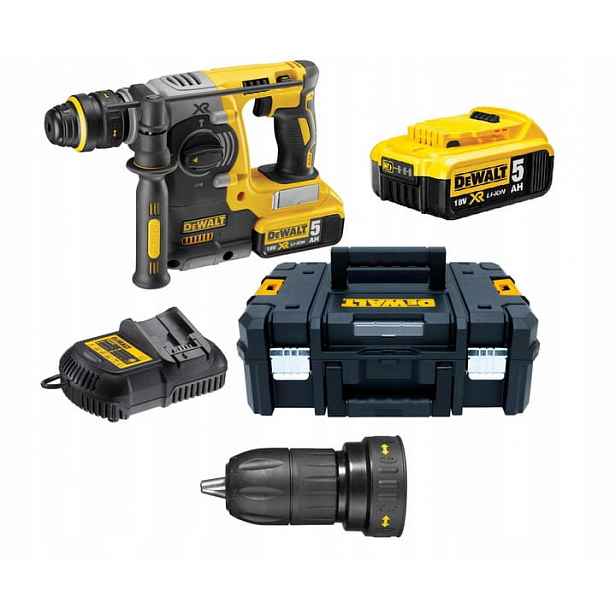 DeWalt DCH274P2T Aku příklepová vrtačka 18V 2,1J Sds 2x5Ah