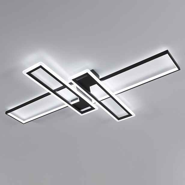 Led Stropní Svítidlo Plafon Černé Moderní Do Obýváku 6500K 65W 120CM