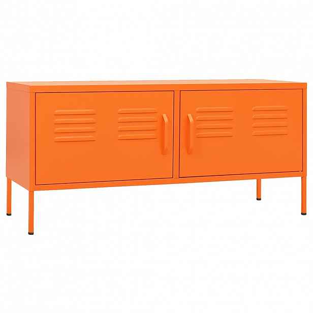 vidaXL TV skříňka oranžová 105 x 35 x 50 cm ocel