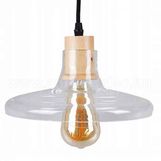 Závěsná Bodová Lampa Nad Stůl Bar Dekorativní Ostrov Sklo Dřevo 23,5 CM