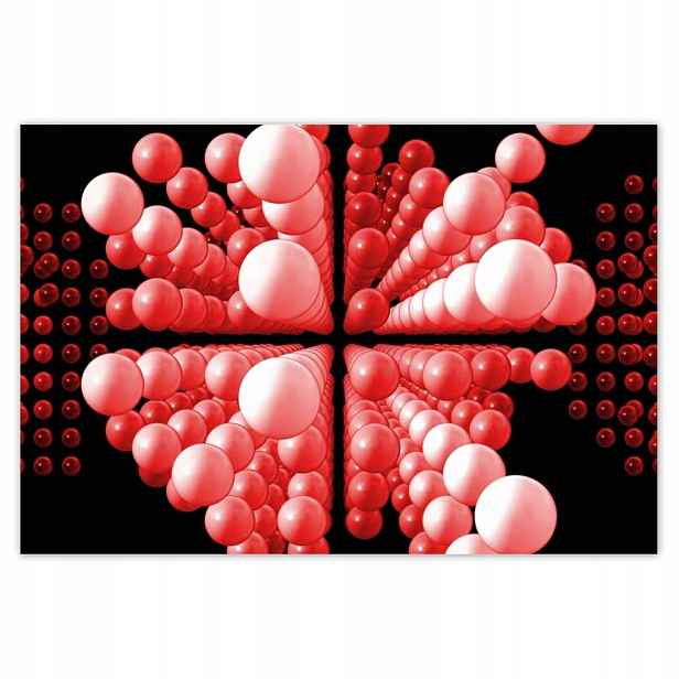 Plakáty 185x125 Červené kuličky Matrix