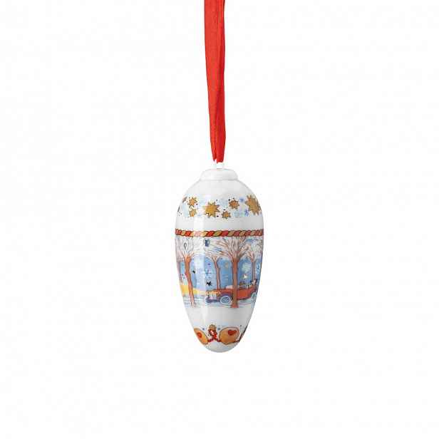 Rosenthal Porcelánová ozdoba na stromeček Šiška, Štědrý večer, 8,5 cm 02262-727255-27826