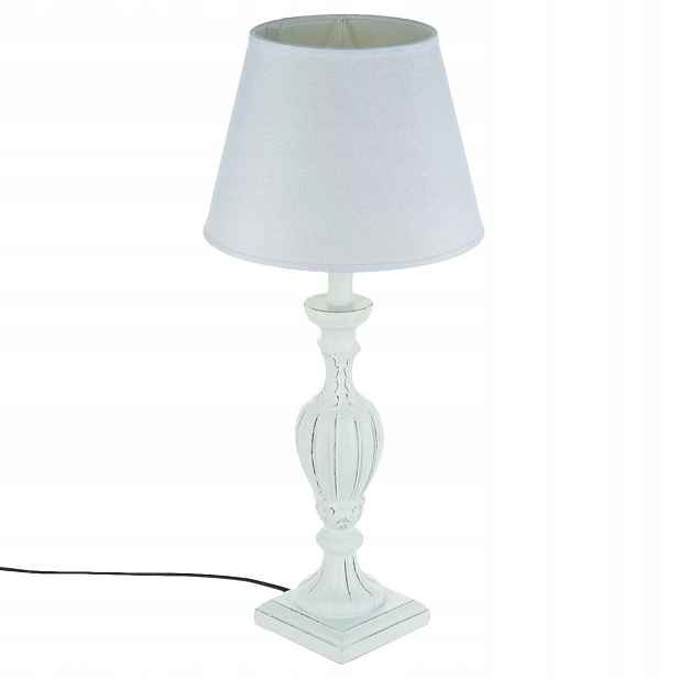 Stolní lampa Patine Blanc s stínítkem, 55 cm