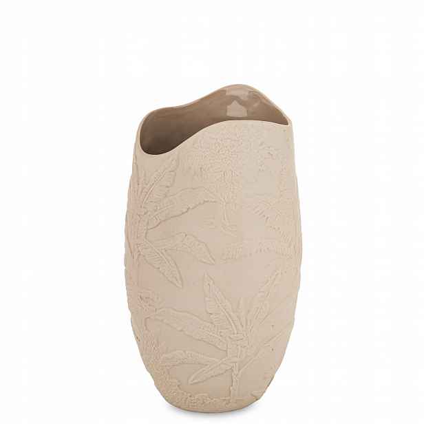 Váza Flakon Porcelánová Béžová 26 cm Styl Přírodní elegantní obal