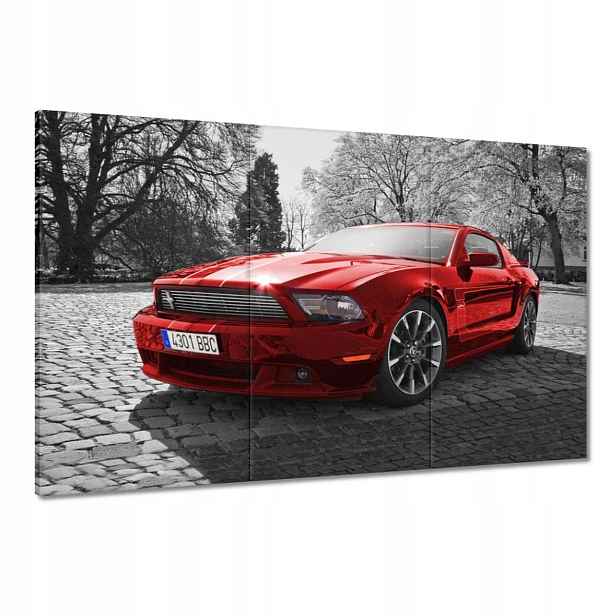 Obrazy 120x80 Červený Mustang