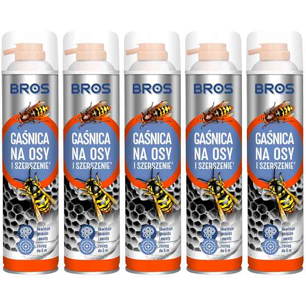 Bros Hasicí Přístroj na vosy a sršně 300 ml Sprej na Hnízda Dosah 5 m Účinný