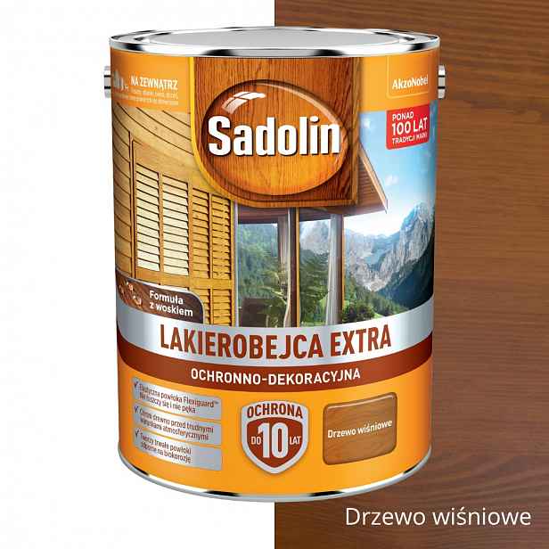Sadolin Extra Laková Ochrana A Dekorace Dřeva 5 L Třešňové Dřevo