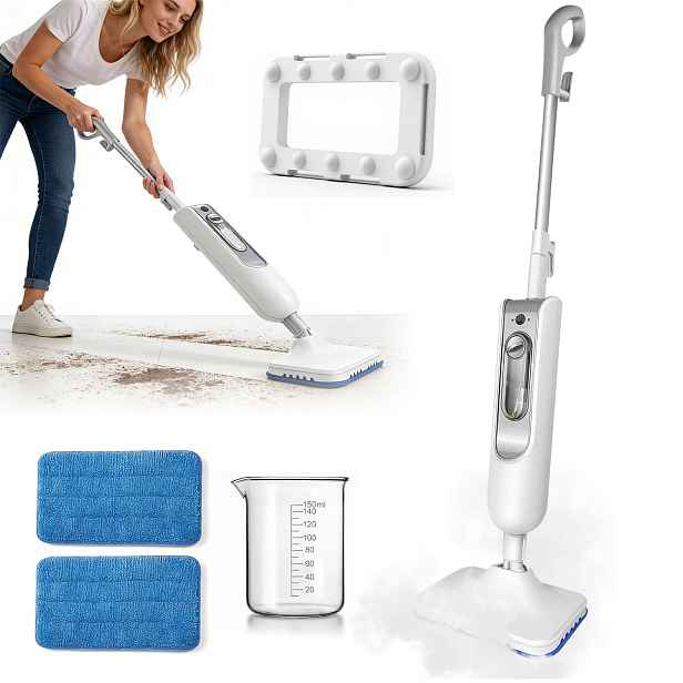 Víceúčelový Parní Mop 1500W 400ML 2 Úrovně Páry 2,6 Bar Čištění