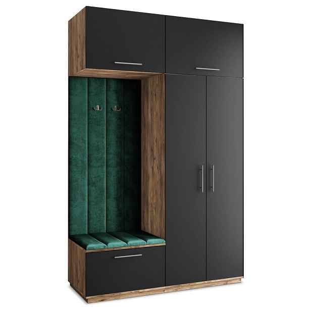 MASSENO MODERNÍ PŘEDSÍŇOVÁ SESTAVA REMA, 150/240/60 cm, dub Lefkas
