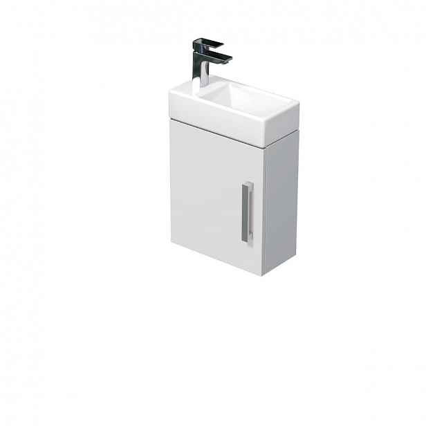 Koupelnová skříňka s umyvadlem SAT Cube Way 40x47,5x20 cm bílá lesk CUBE320401DBL
