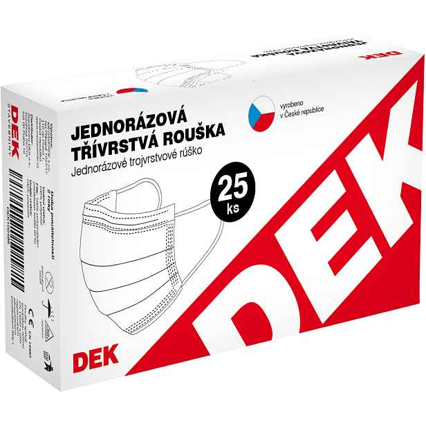 Rouška jednorázová třívrstvá 25 ks