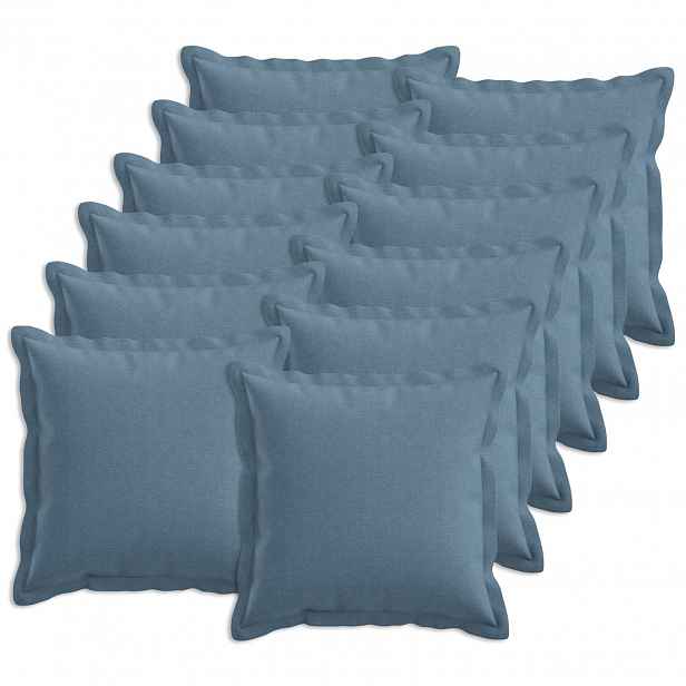 vidaXL Povlak na polštář 12 pcs HOUTEN Modrá džínovina 45 x 45 cm