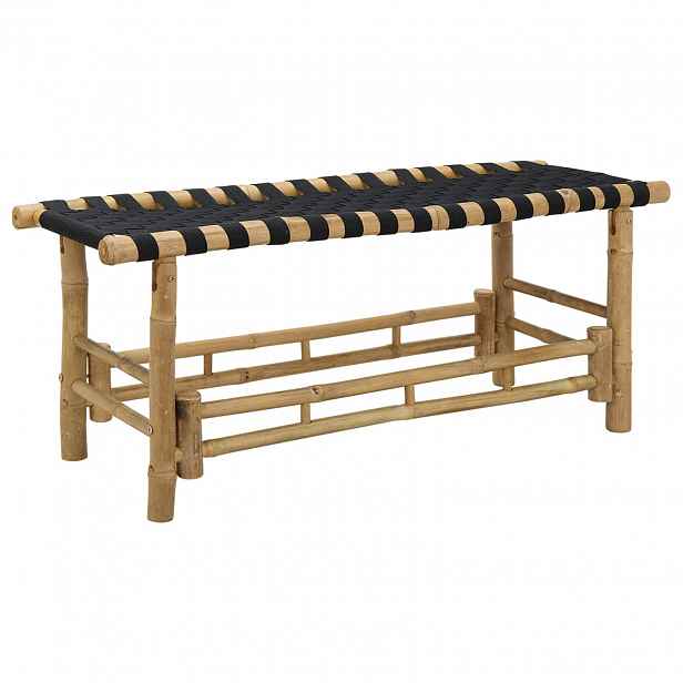 vidaXL Zahradní lavice 110 x 38 x 40 cm Bambus Přírodní Obdélníkový