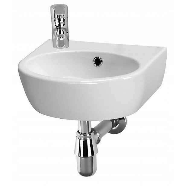 Závěsné keramické umyvadlo Parva 40 cm, levé