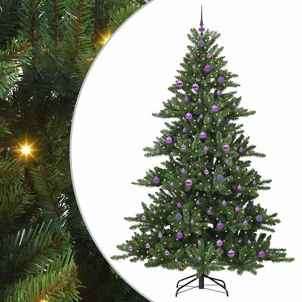 vidaXL Umělý Skládací Vánoční Strom Zelená 240 cm PVC a ocel