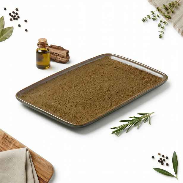 Miska Talíř Keramická Nádoba Na Zapékání A Servírování Pokrmů 36X24 CM