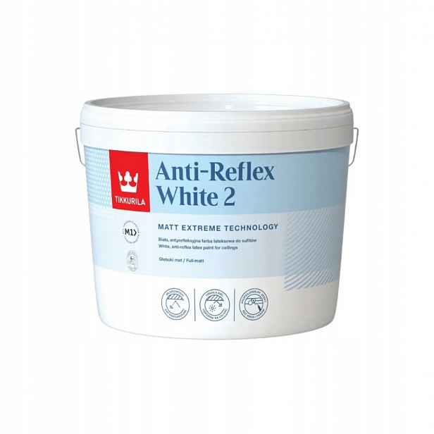 Tikkurila Anti-reflex White 2 Bílá Barva pro stropy 10L Mat