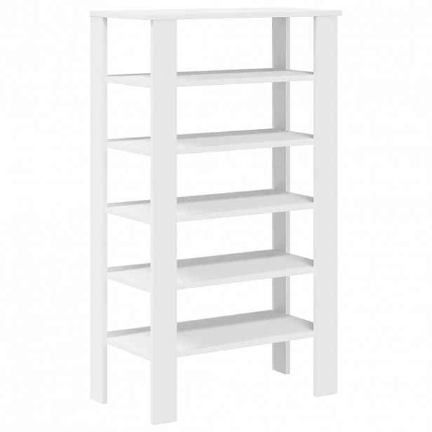vidaXL Botník bílý 61x32x105 cm kompozitní dřevo