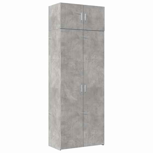 vidaXL Úložná skříňka betonově šedá 80x42,5x225 cm kompozitní dřevo