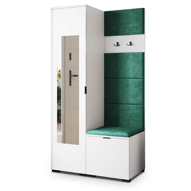 MASSENO MODERNÍ PŘEDSÍŇOVÁ SESTAVA VIRA, 95/181/51 cm, bílá