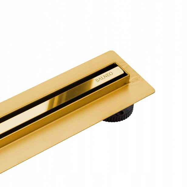 Balneo 60cm Slim&Low ProLine Zrcadlový Lineární odtok zlatý