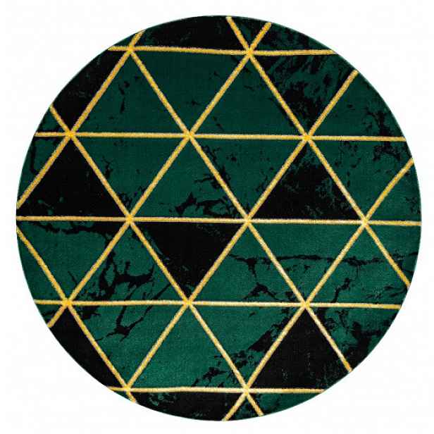 Kusový koberec Emerald 1020 green and gold kruh, 160x160 (průměr) kruh, zelená, ložnice, Dywany Łuszczów