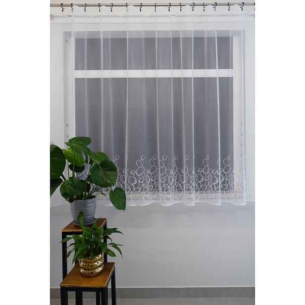 Mg Záclona 31915 Bílá 500x140 cm hotová obšitá Bt olověnka M
