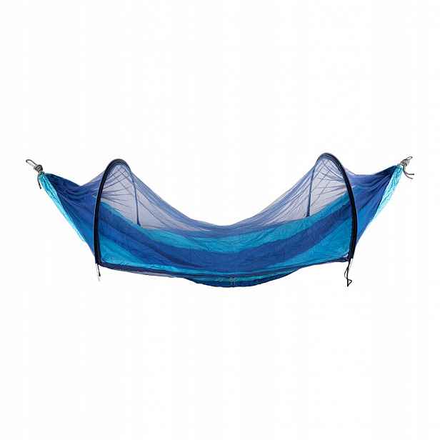 Turistická houpací síť s moskytiérou modrá 240x120 Manila