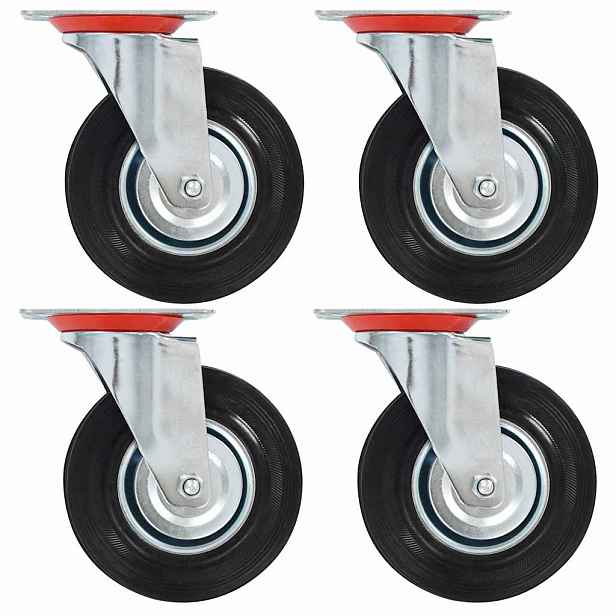 vidaXL Otočná kolečka 4 ks 125 mm