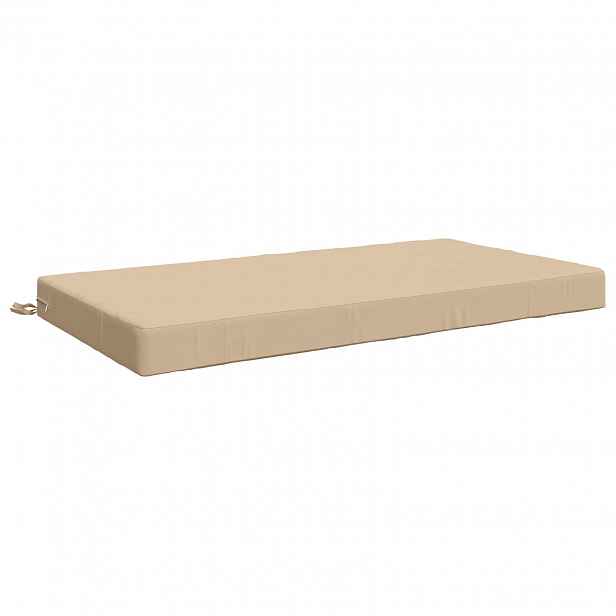 vidaXL Polštář na sedák SOEST 100% polyester Krémová 120 x 80 x 10 cm