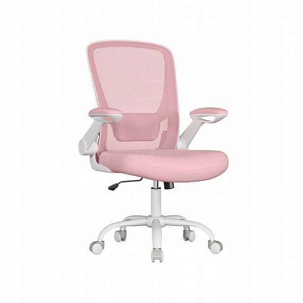Kancelářská židle Ergonomická otočná židle Růžová