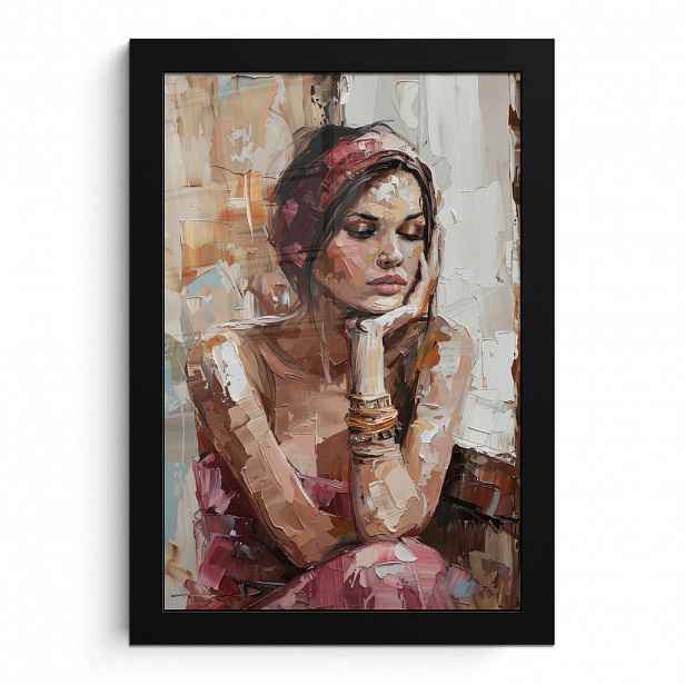 MuchoWow PLAKÁT V RÁMU Žena - vzhled malby - portrét - moderní 20x30 cm