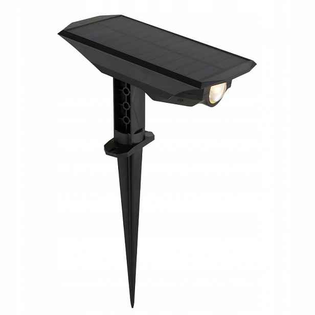 Solární Lampa Led reflektor Solar Černá 1W IP44 Zahradní Globo Lighting